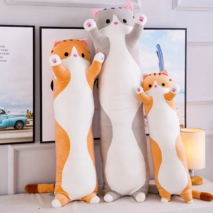 Long Cat Pillow Stuffed Plush Toy 50-130cm