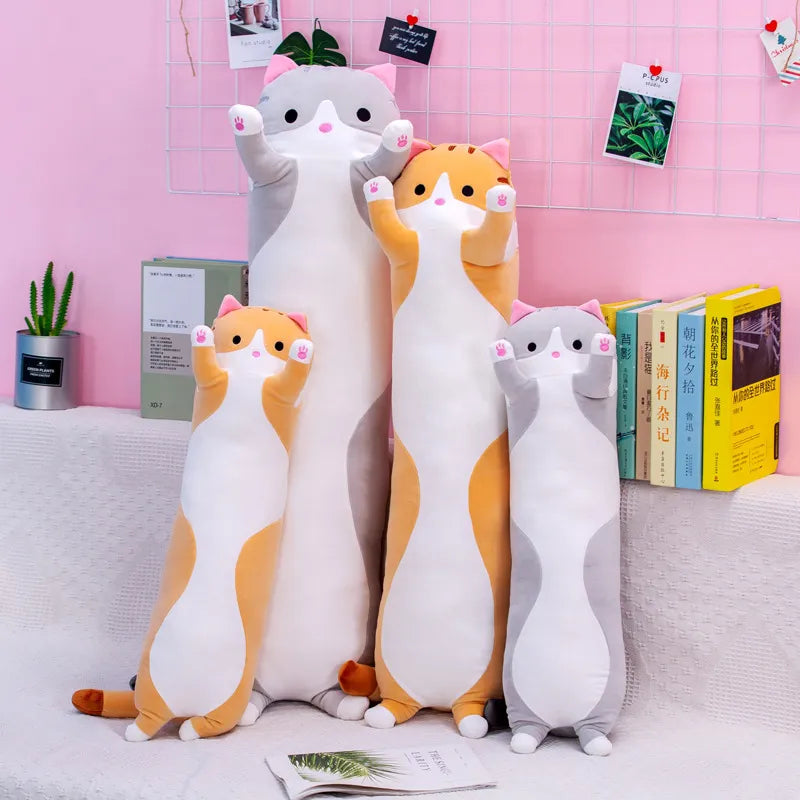 Long Cat Pillow Stuffed Plush Toy 50-130cm