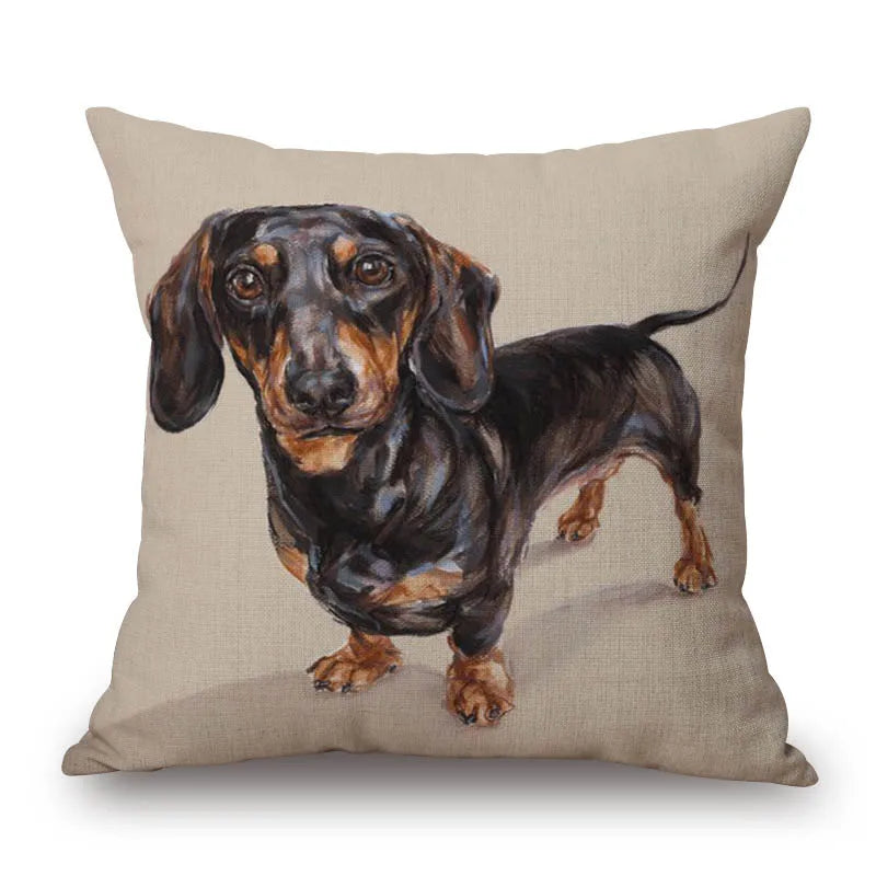 Dachshund Dog Stylish Pillow Cover 45cm