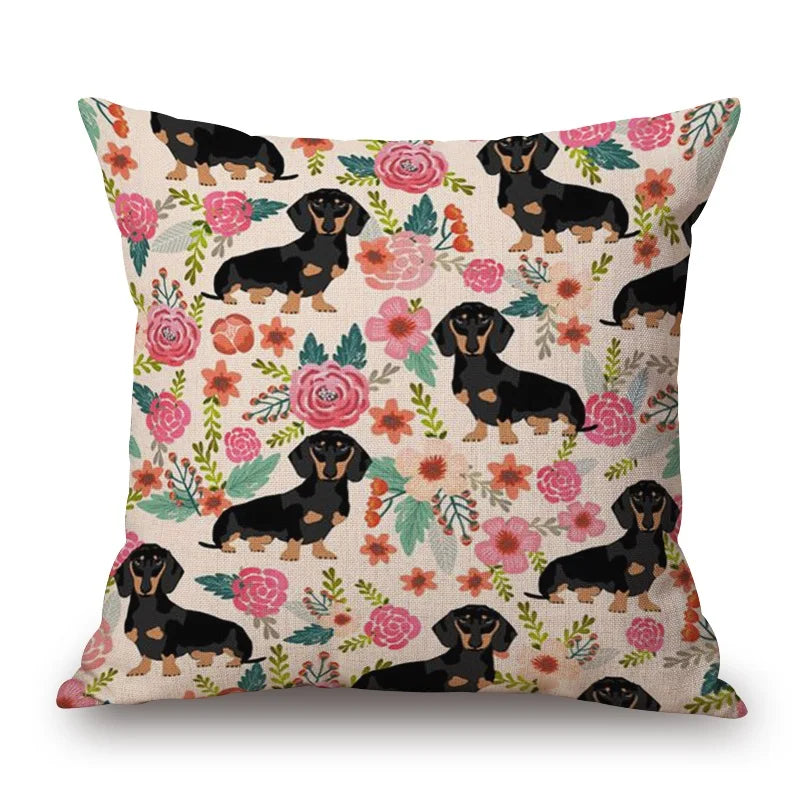 Dachshund Dog Stylish Pillow Cover 45cm