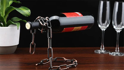 Magical Suspension Iron Chain Wine Bottle Holder