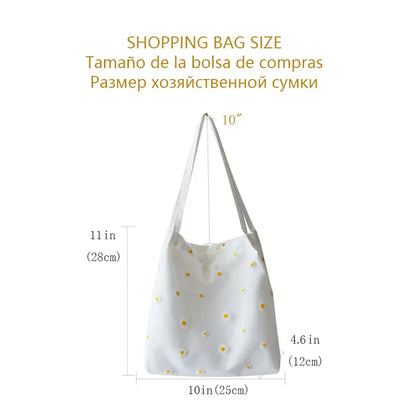 Small Canvas Tote Shopper Daisy Bag