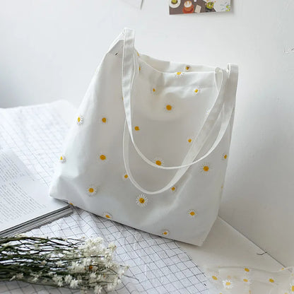 Small Canvas Tote Shopper Daisy Bag