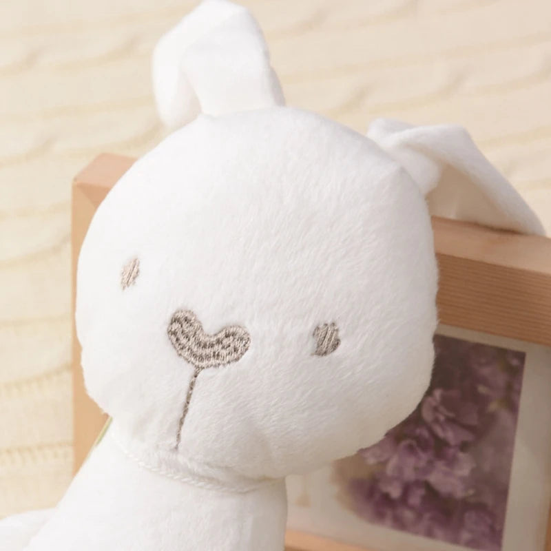 Stuffed Bunny Soft Snuggle Knitted Toy (Pink / White)