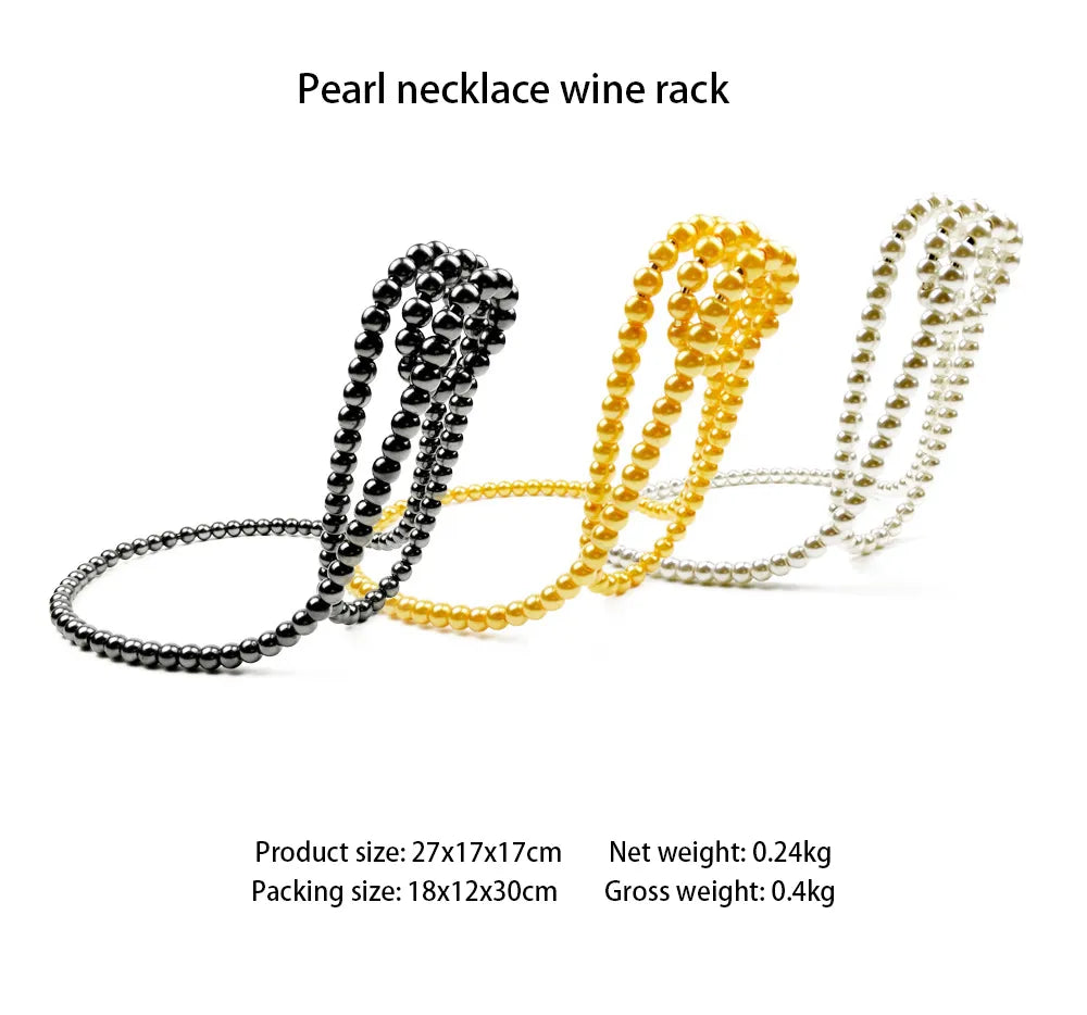 Pearl Necklace Suspension Wine Bottle Holder