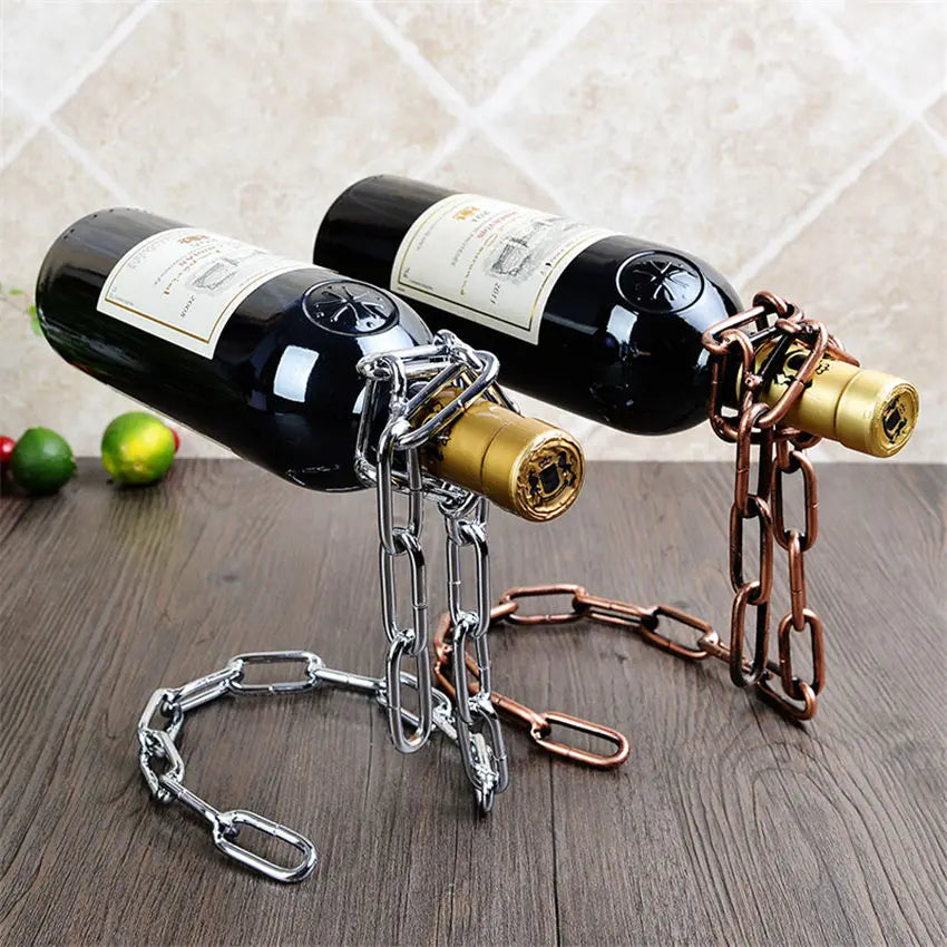 Magical Suspension Iron Chain Wine Bottle Holder