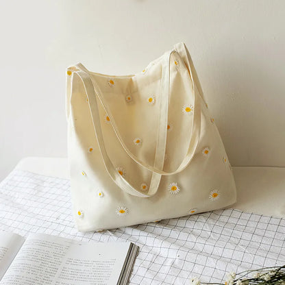 Small Canvas Tote Shopper Daisy Bag