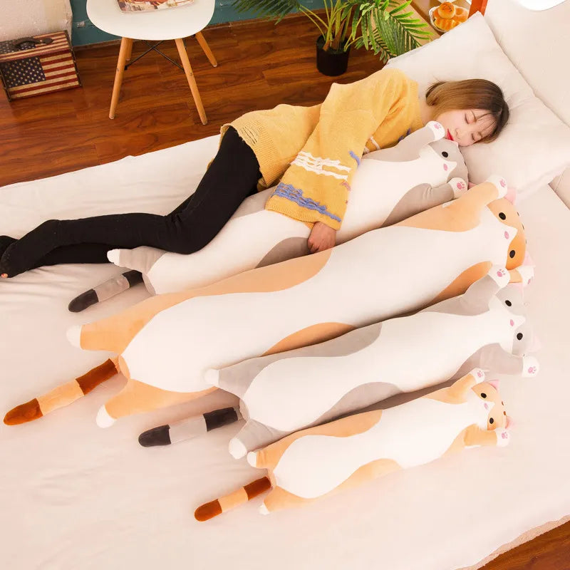 Long Cat Pillow Stuffed Plush Toy 50-130cm