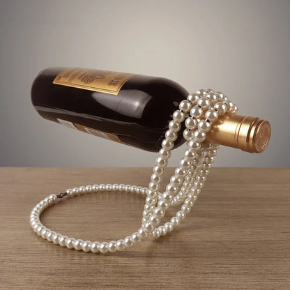 Pearl Necklace Suspension Wine Bottle Holder