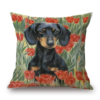 Dachshund Dog Stylish Pillow Cover 45cm