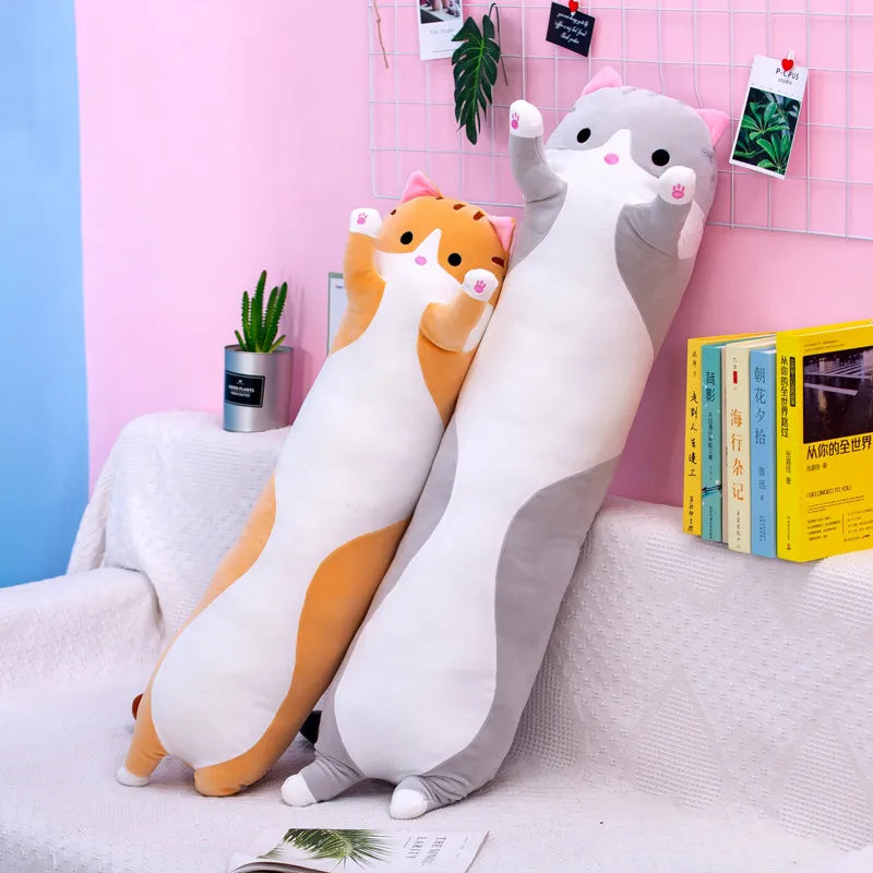 Long Cat Pillow Stuffed Plush Toy 50-130cm