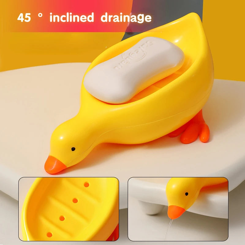 Yellow White Creative Duck Soap Box