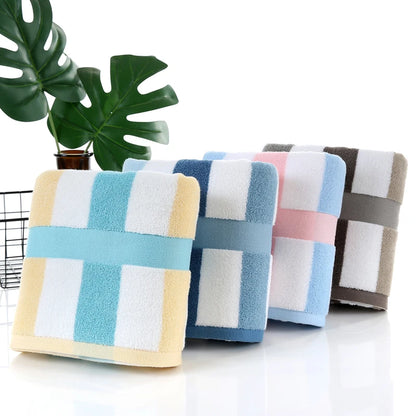 Stylish Cozy Striped Cotton Spa Bath Towel