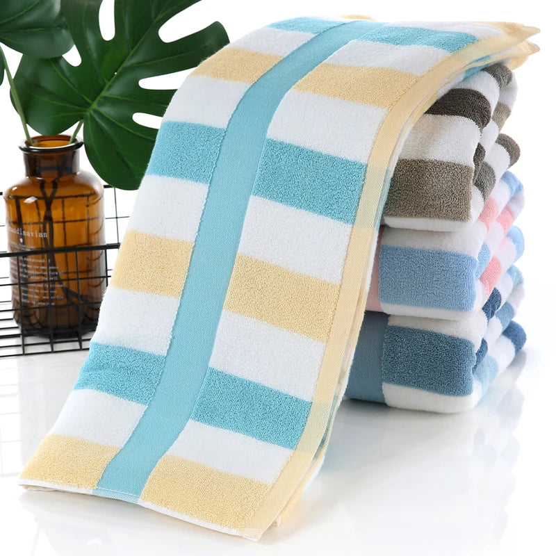 Stylish Cozy Striped Cotton Spa Bath Towel