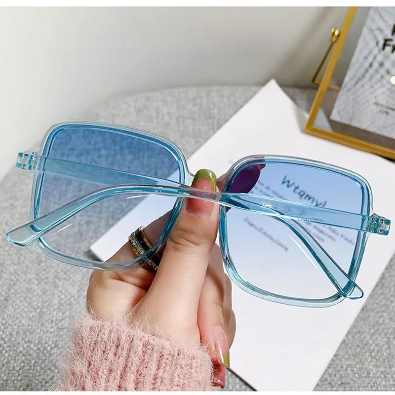 Oversized Square Vintage Women Fashion Sunglasses