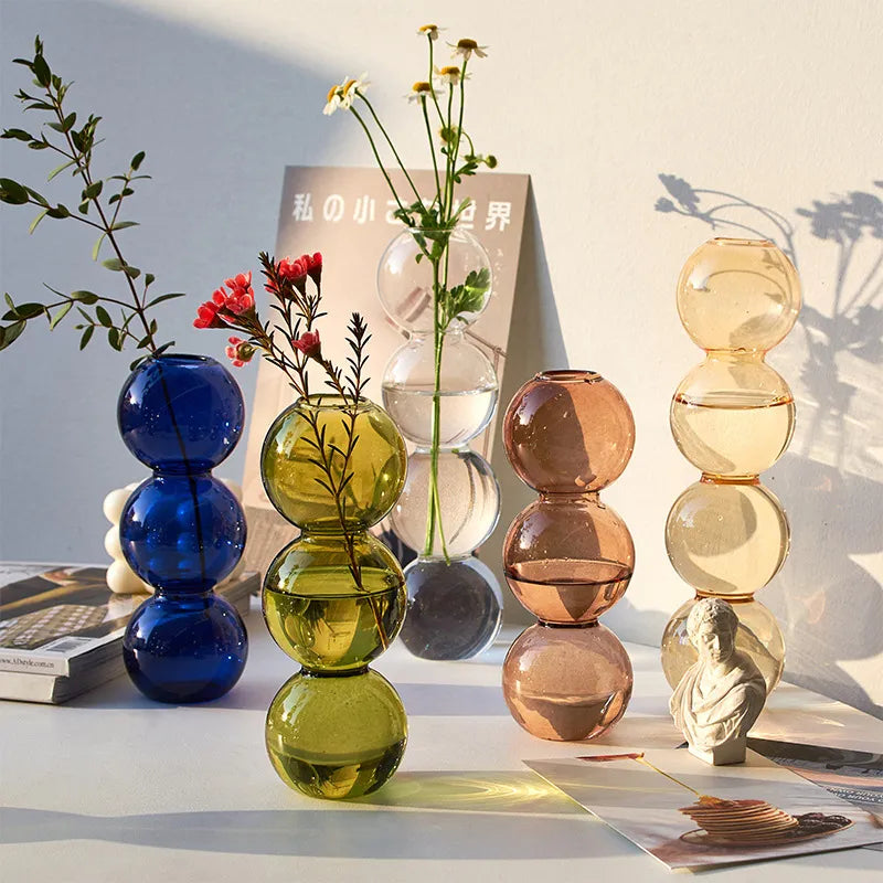 Modern Style Bubble Ball Glass Vase