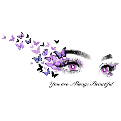 Eyes Butterflies Decor Wall Stickers