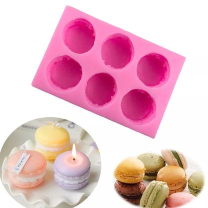 Macaron Shape Silicone Mold for Cooking, Candle, Soap, Handicraft etc.