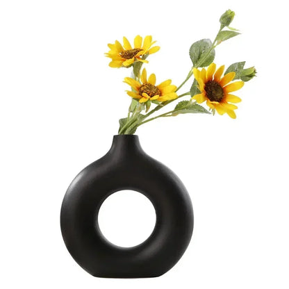 Nordic Style Circular Ceramic Vase