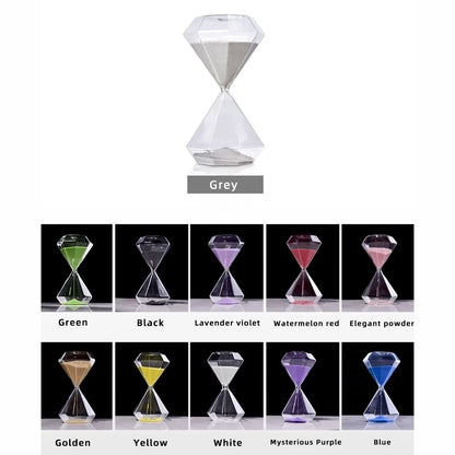 Diamond Sandglass Hourglass Multiple Color 5-60 Minutes