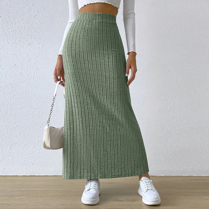 Elegant Knitted Strech Long Skirt