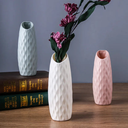 Plastic Flower Modern Vase Ceramic Imitation