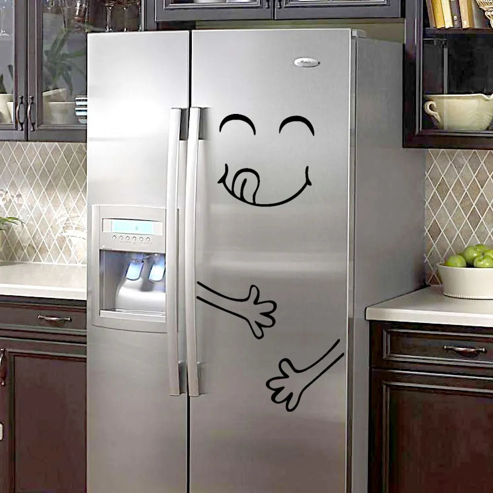 Cute Sticker Happy Fridge Kichen Decor