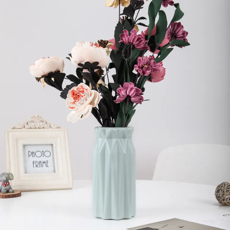 Plastic Flower Modern Vase Ceramic Imitation