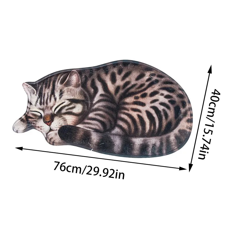 Cartoon Cat Rug Non-slip Carpet