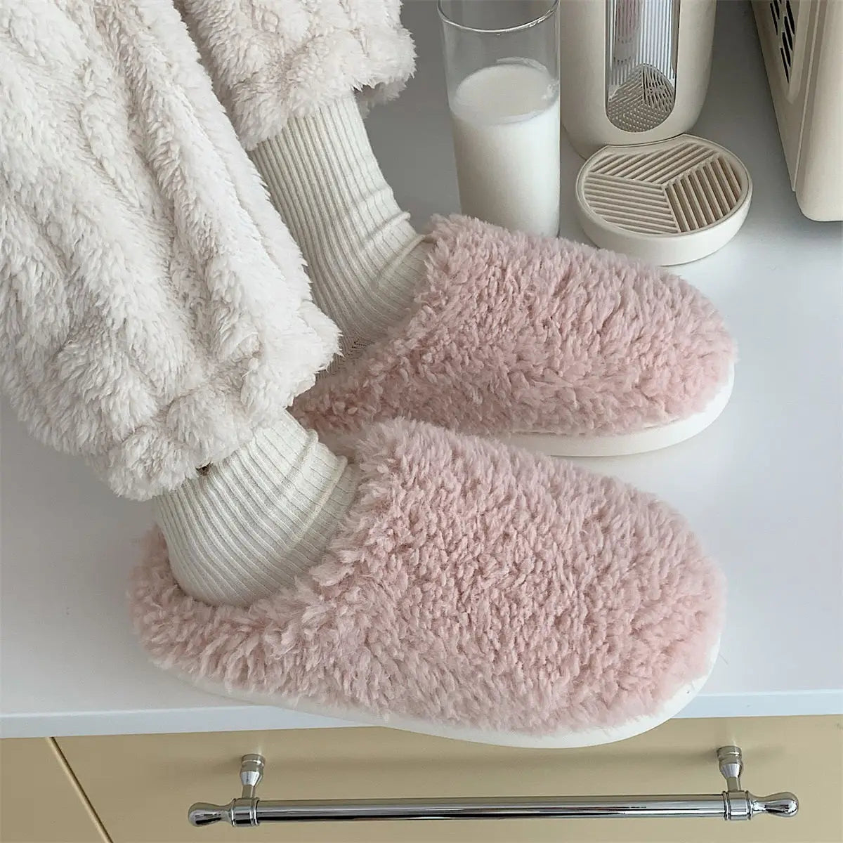 Cozy Fluffy Faux Fur Slippers