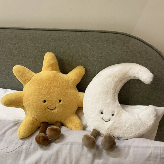 Funny Moon and Sun Soft Plush Toy Pillows