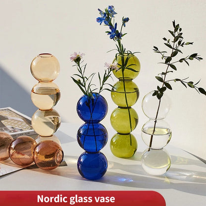 Modern Style Bubble Ball Glass Vase