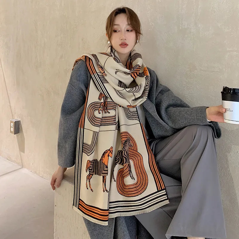 Wide Heigh Fashion Women Cashmere Scarf Shawl