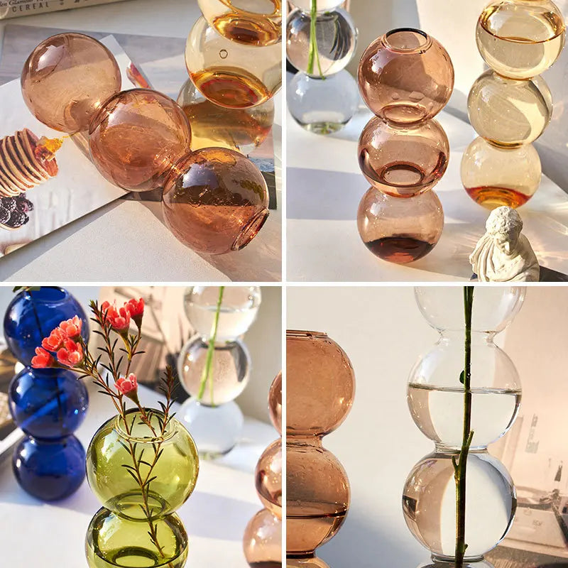 Modern Style Bubble Ball Glass Vase