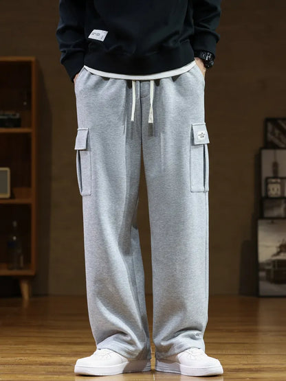 Casual Multi-Pockets Drawstring Men Sweatpants