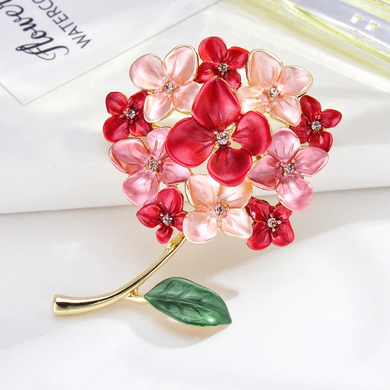 Oriental Flower Colorful Pin Brooch