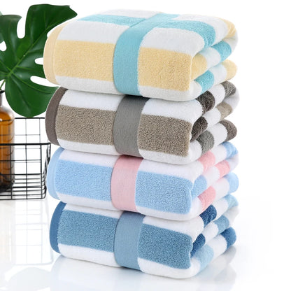 Stylish Cozy Striped Cotton Spa Bath Towel