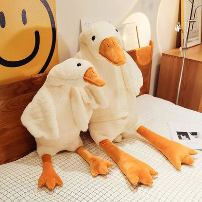 White Goose Plush Toy Pillow 50-190cm