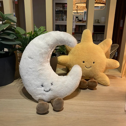 Funny Moon and Sun Soft Plush Toy Pillows