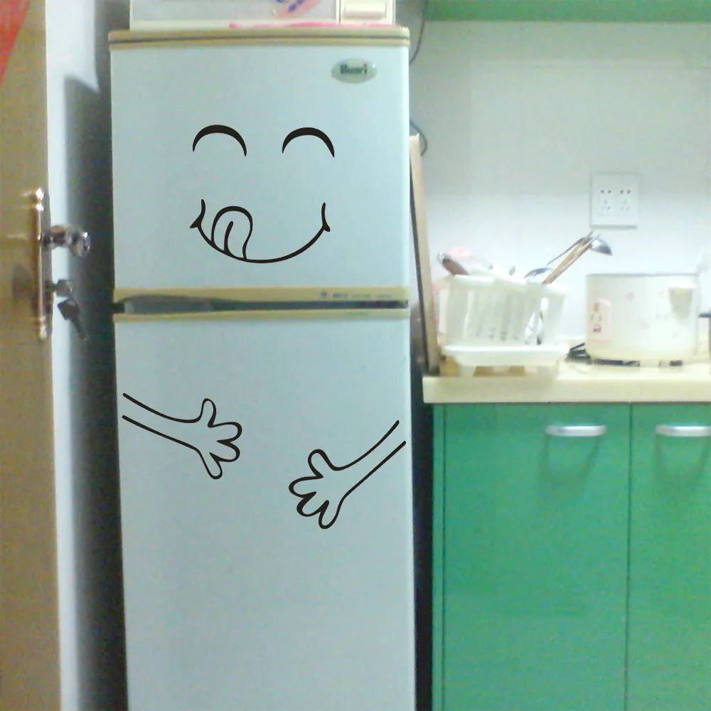 Cute Sticker Happy Fridge Kichen Decor