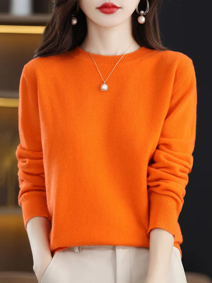 Merino Wool Cashmere Women Knitted Sweater