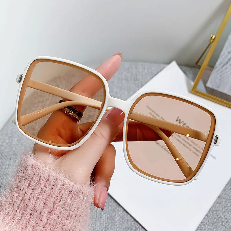 Oversized Square Vintage Women Fashion Sunglasses