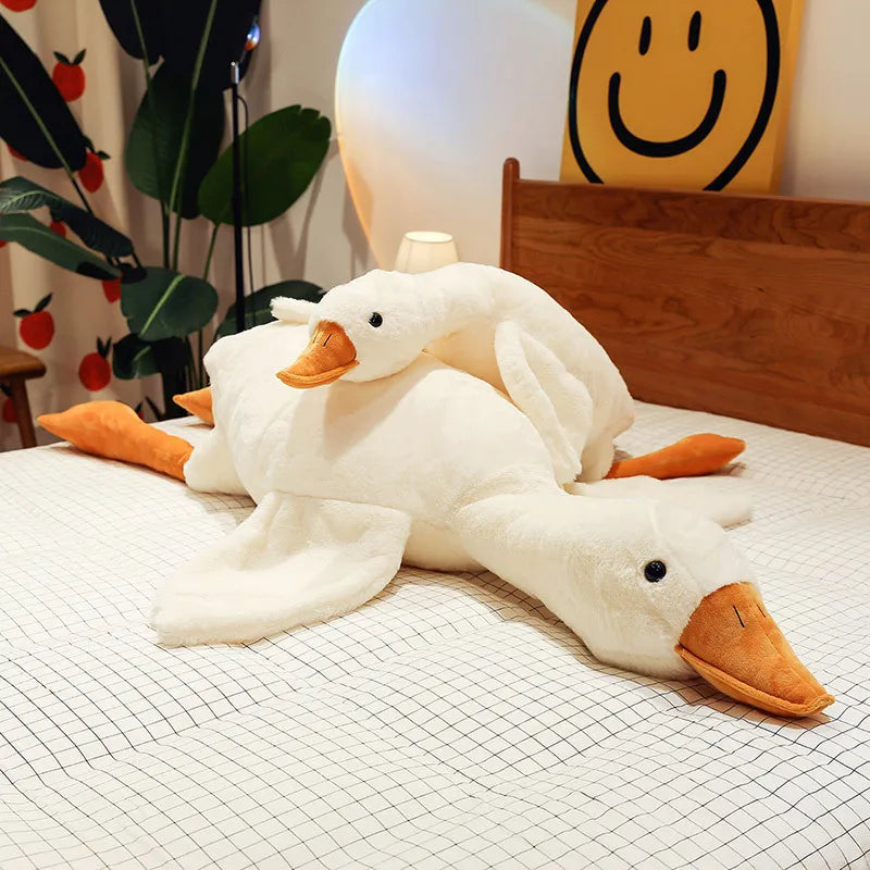 White Goose Plush Toy Pillow 50-190cm