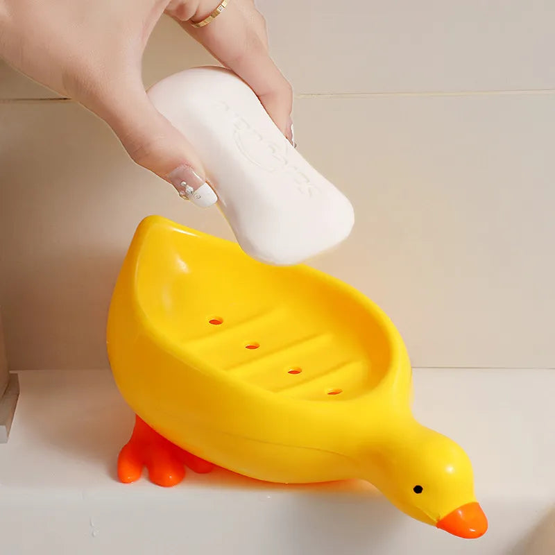 Yellow White Creative Duck Soap Box