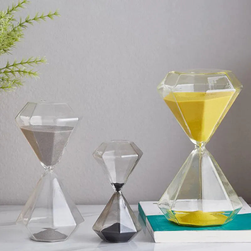 Diamond Sandglass Hourglass Multiple Color 5-60 Minutes