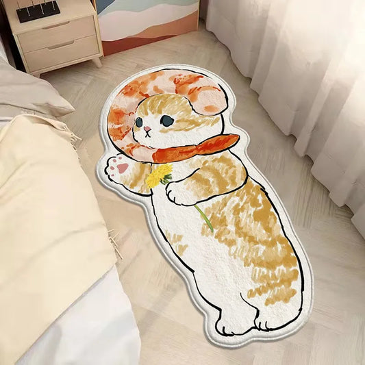 Cartoon Hero Cat Rug Korean Style Non-slip Carpet