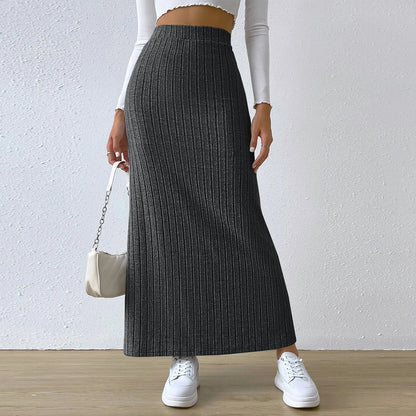 Elegant Knitted Strech Long Skirt