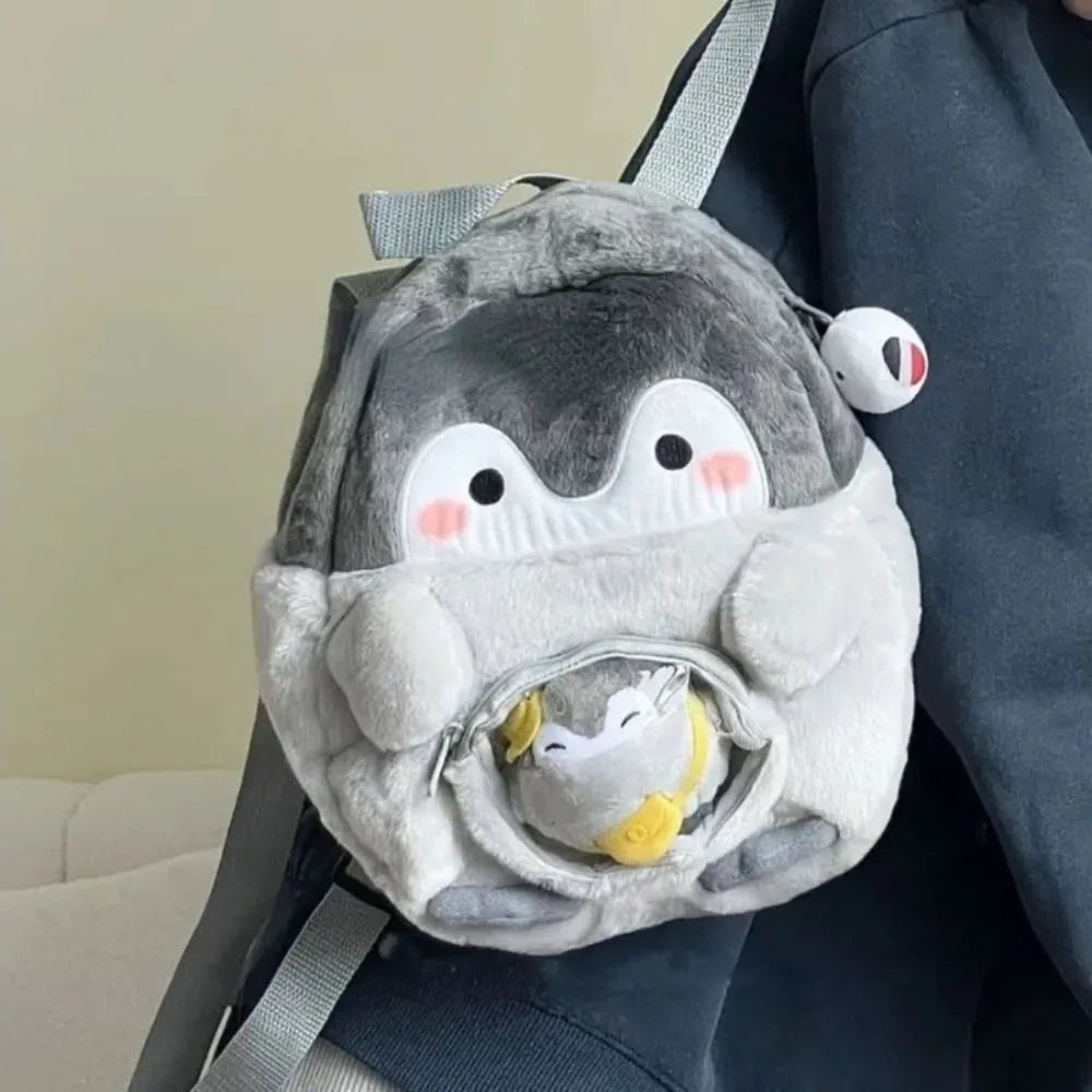 Doll Plush Penguin Backpack