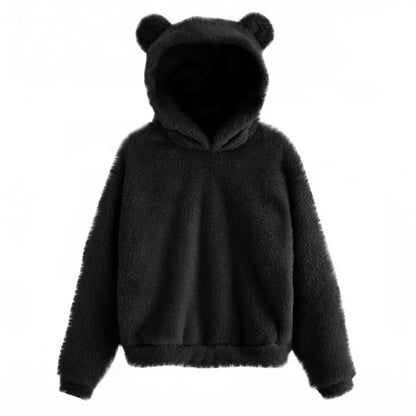 Women Soft Cozy Hoodie with Bear Ears