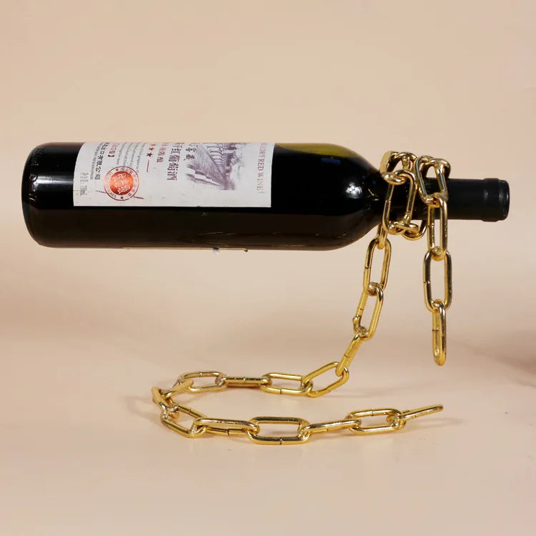 Magical Suspension Iron Chain Wine Bottle Holder